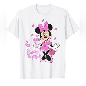 Soft Style White and Pink Minnie Mouse Tee